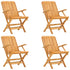 Folding Garden Chairs 4 pcs 61x67x90 cm Solid Wood Teak