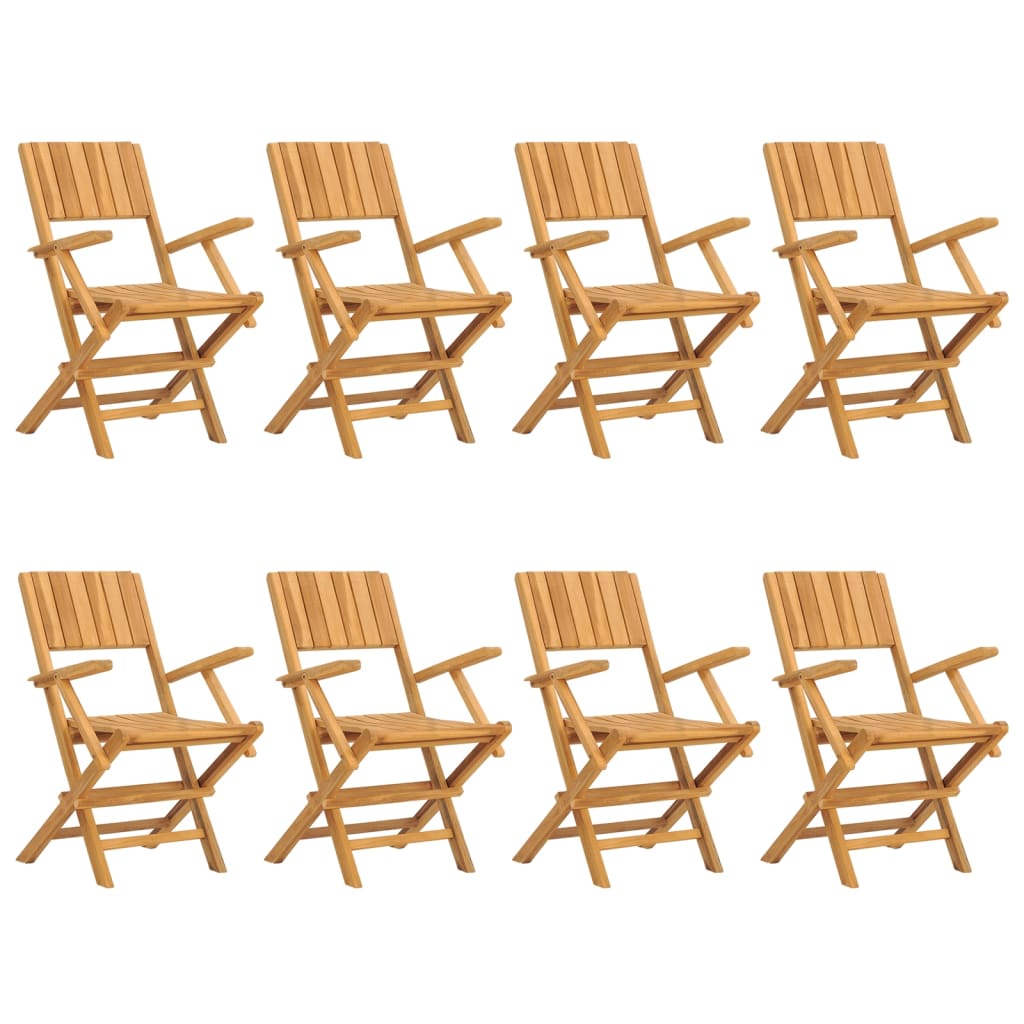 Folding Garden Chairs 8 pcs 55x61x90 cm Solid Wood Teak