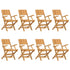 Folding Garden Chairs 8 pcs 55x61x90 cm Solid Wood Teak