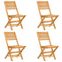 Folding Garden Chairs 4 pcs 47x62x90 cm Solid Wood Teak