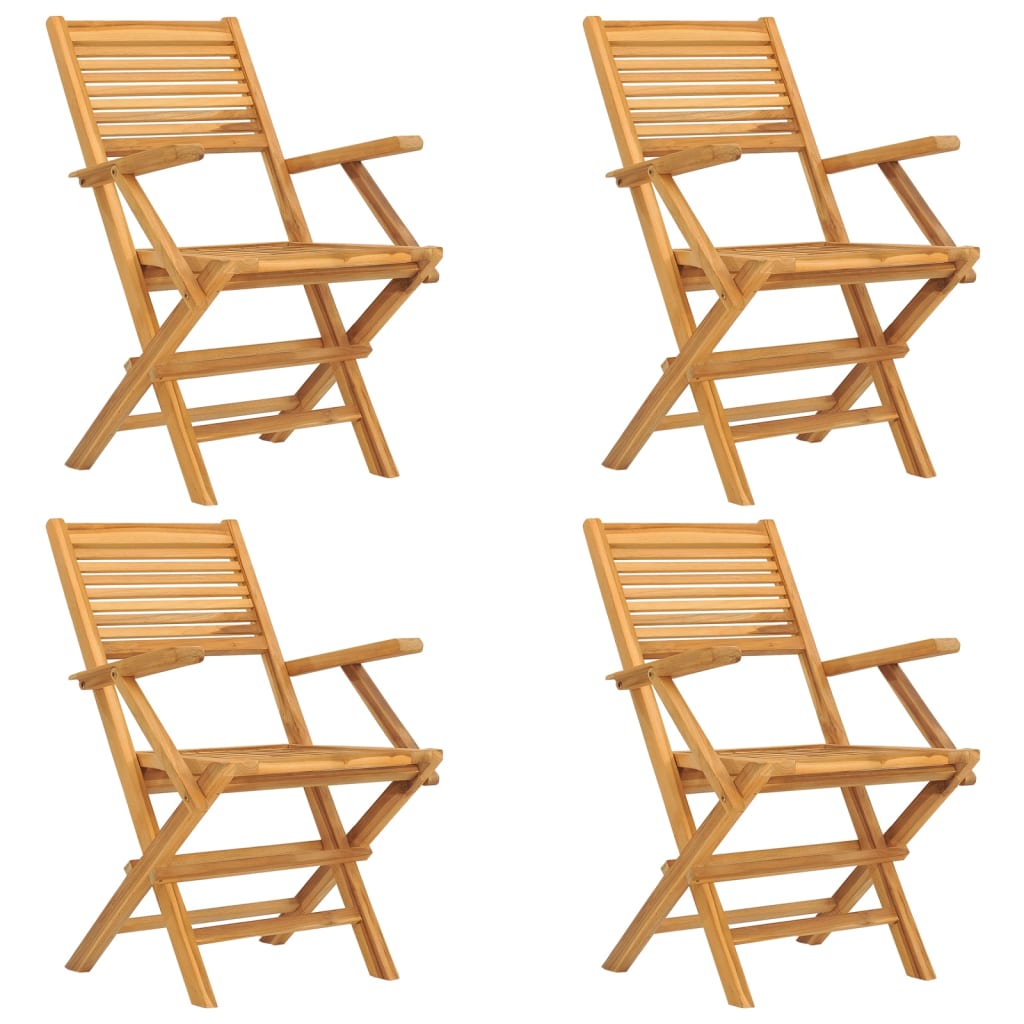 Folding Garden Chairs 4 pcs 55x62x90 cm Solid Wood Teak