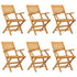 Folding Garden Chairs 6 pcs 55x62x90 cm Solid Wood Teak