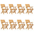 Folding Garden Chairs 8 pcs 55x62x90 cm Solid Wood Teak