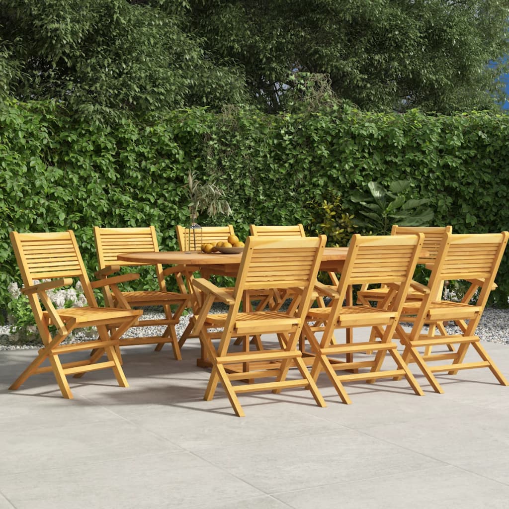 Folding Garden Chairs 8 pcs 55x62x90 cm Solid Wood Teak