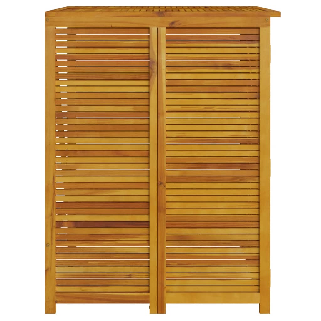 Double Garbage Bin Shed 140x89x117 cm Solid Wood Acacia