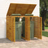 Double Garbage Bin Shed 140x89x117 cm Solid Wood Acacia