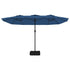Double-Head Garden Parasol Azure Blue 449x245 cm