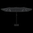 Double-Head Garden Parasol with LEDs Anthracite 449x245 cm