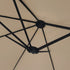 Double-Head Garden Parasol with LEDs Taupe 449x245 cm