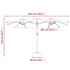 Double-Head Garden Parasol with LEDs Taupe 449x245 cm