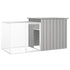 Rabbit Cage Grey 200x91x100 cm Galvanised Steel