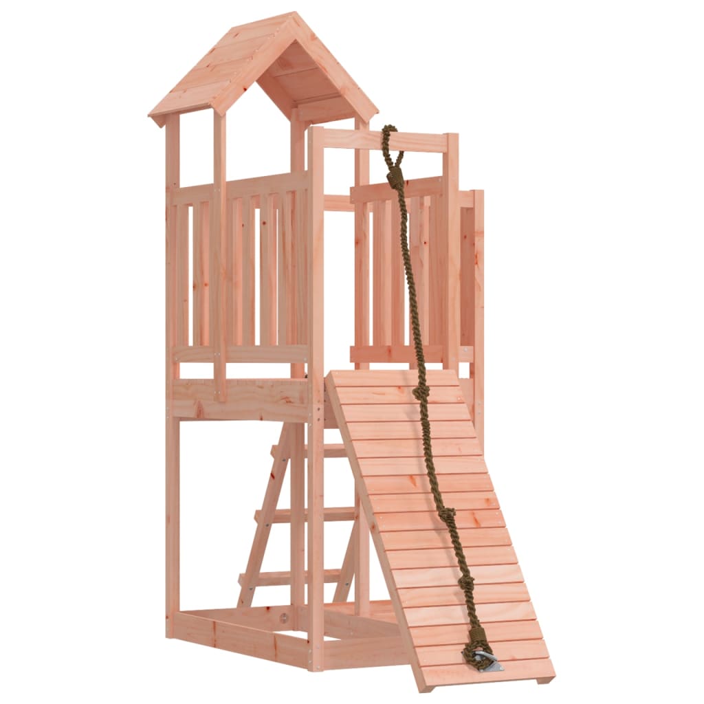 Playhouse with Climbing Wall Solid Wood Douglas