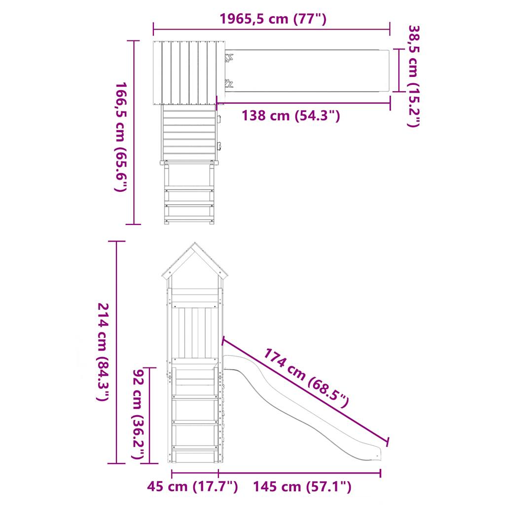 Outdoor Playset Impregnated Wood Pine