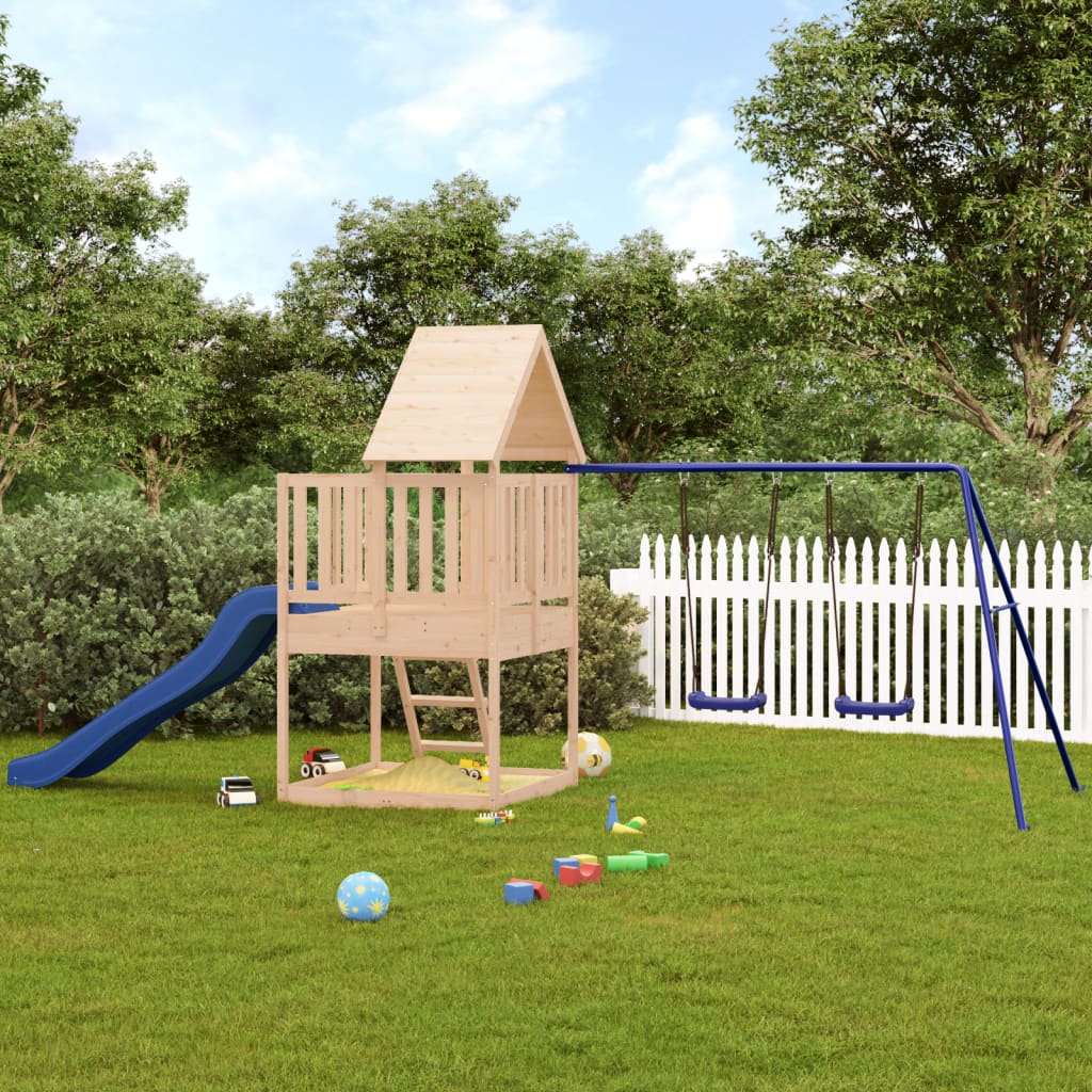 Outdoor Playset Solid Wood Pine