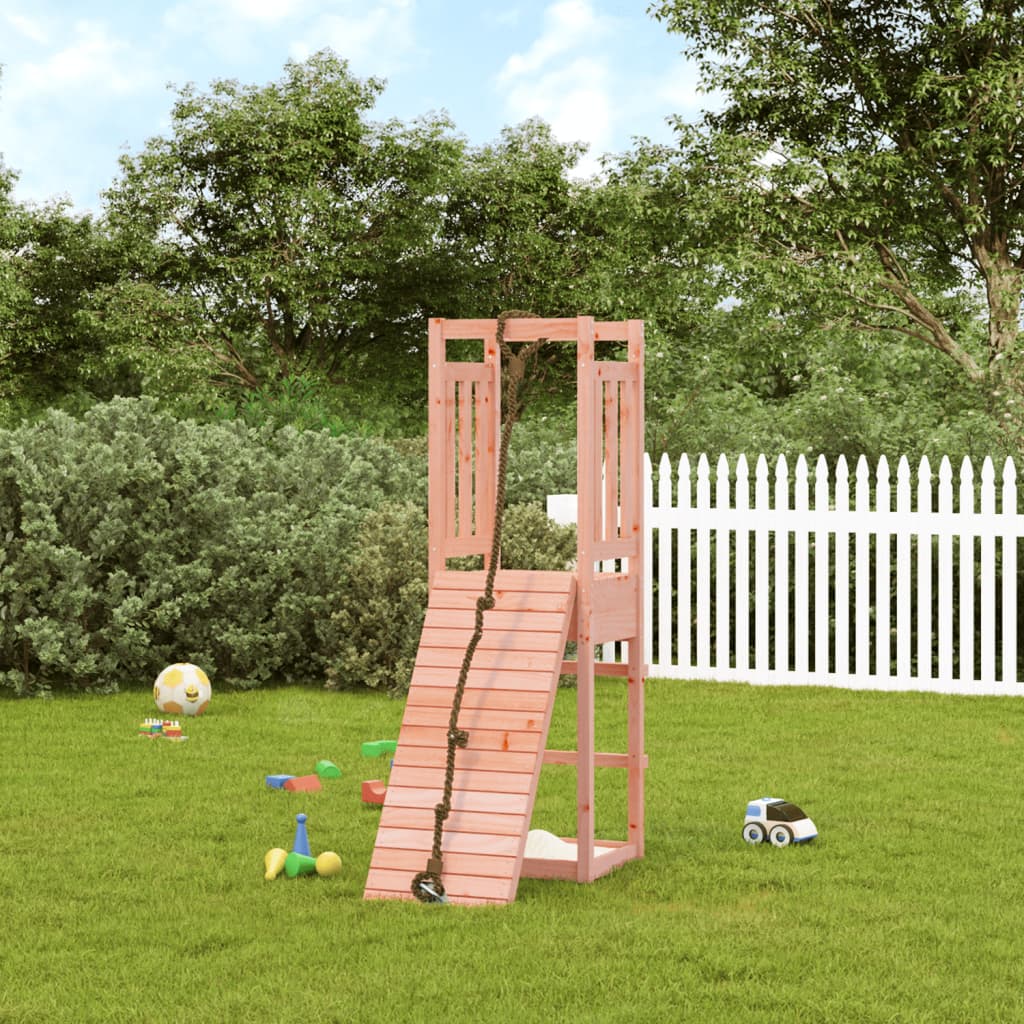 Playhouse with Climbing Wall Solid Wood Douglas