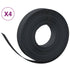 Garden Edgings 4 pcs Black 10 m 10 cm Polyethylene