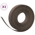 Garden Edgings 3 pcs Brown 10 m 10 cm Polyethylene