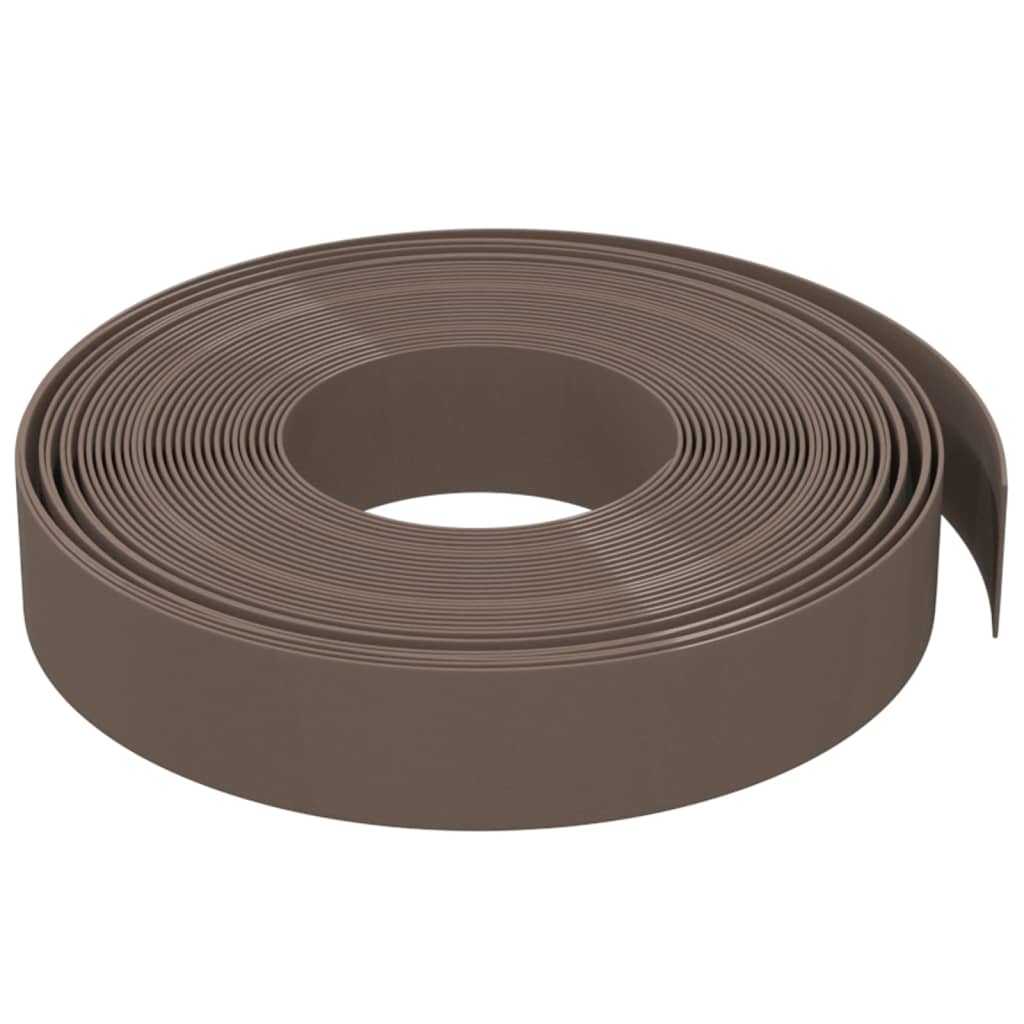 Garden Edgings 4 pcs Brown 10 m 10 cm Polyethylene