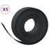 Garden Edgings 5 pcs Black 10 m 15 cm Polyethylene