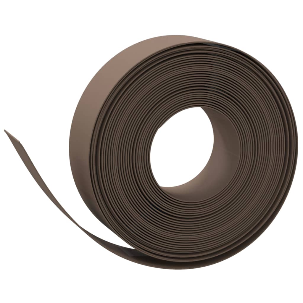 Garden Edgings 5 pcs Brown 10 m 15 cm Polyethylene