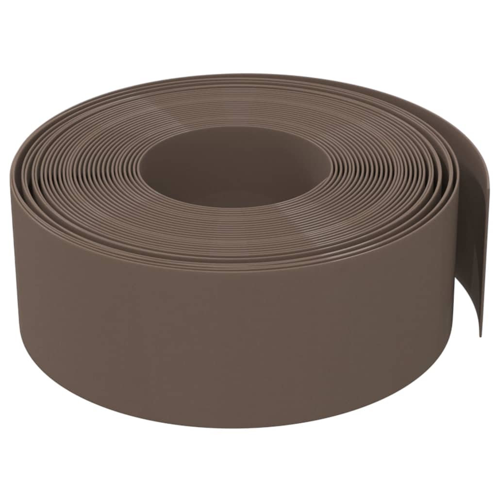 Garden Edgings 2 pcs Brown 10 m 20 cm Polyethylene