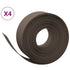 Garden Edgings 4 pcs Brown 10 m 20 cm Polyethylene