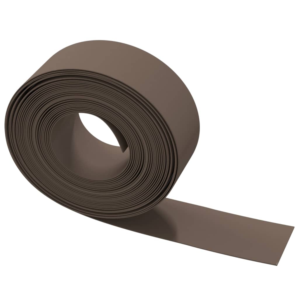 Garden Edgings 4 pcs Brown 10 m 20 cm Polyethylene