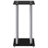 Speaker Stands 2 pcs Black&Silver Tempered Glass 4 Pillars Design