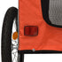 Pet Bike Trailer Orange and Grey Oxford Fabric&Iron