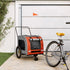 Pet Bike Trailer Orange and Grey Oxford Fabric and Iron