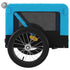 Pet Bike Trailer Blue and Black Oxford Fabric&Iron