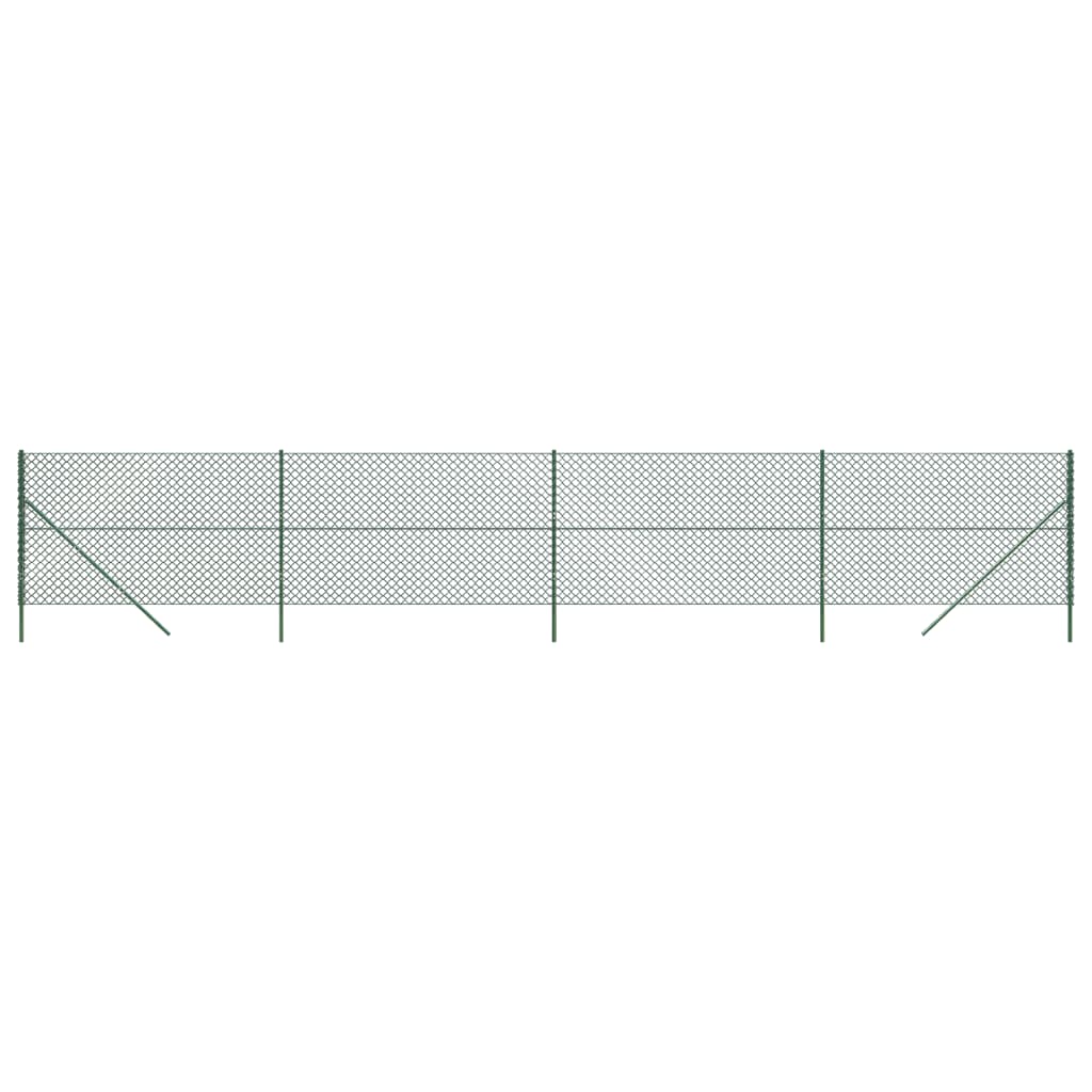 Chain Link Fence Green 1.6x10 m