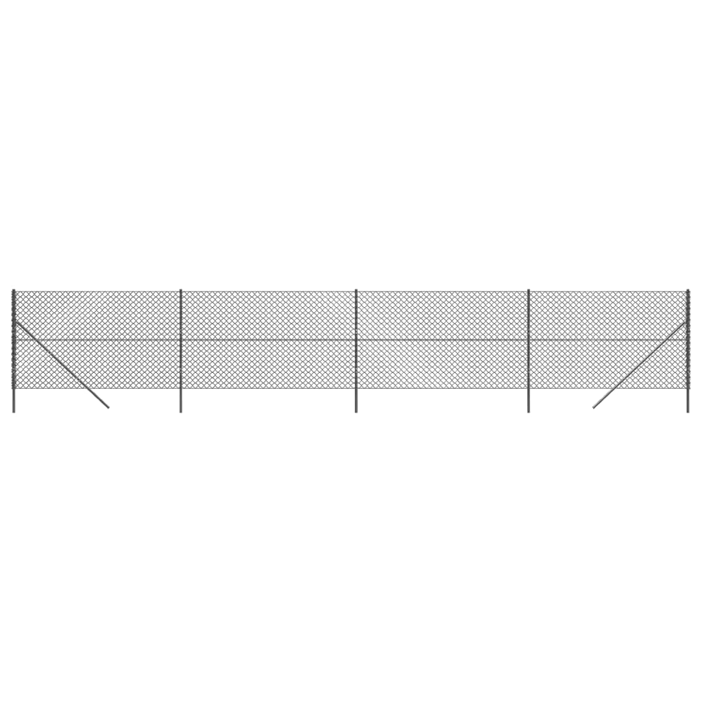 Chain Link Fence Anthracite 1.6x10 m