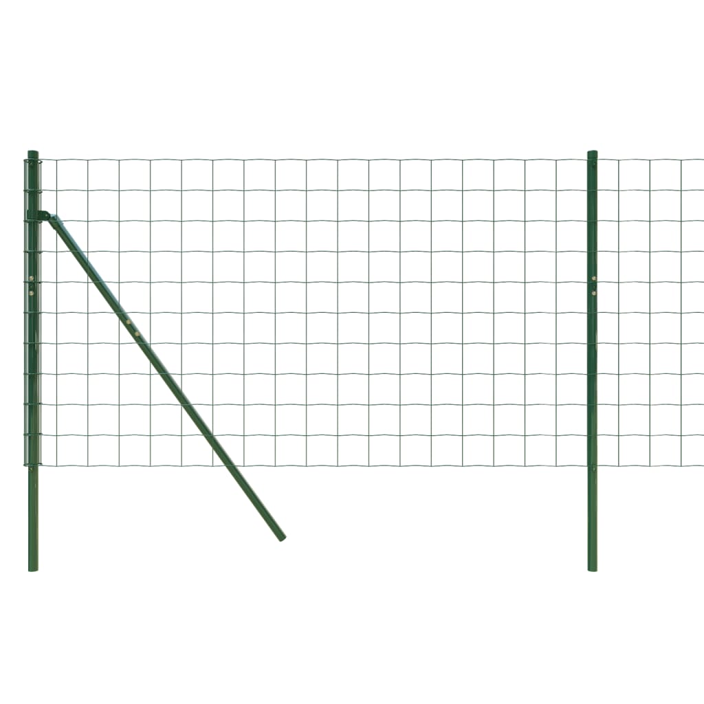 Wire Mesh Fence Green 1.1x25 m Galvanised Steel