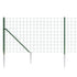 Wire Mesh Fence with Spike Anchors Green 0.8x25 m