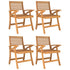 Garden Chairs 4 pcs 58x58x87 cm Solid Wood Acacia