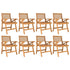 Garden Chairs 8 pcs 58x58x87 cm Solid Wood Acacia