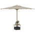 Garden Table with Parasol Hole Black 55x55x46.5 cm Poly Rattan