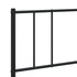 Metal Bed Frame without Mattress with Headboard Black 183x203 cm King