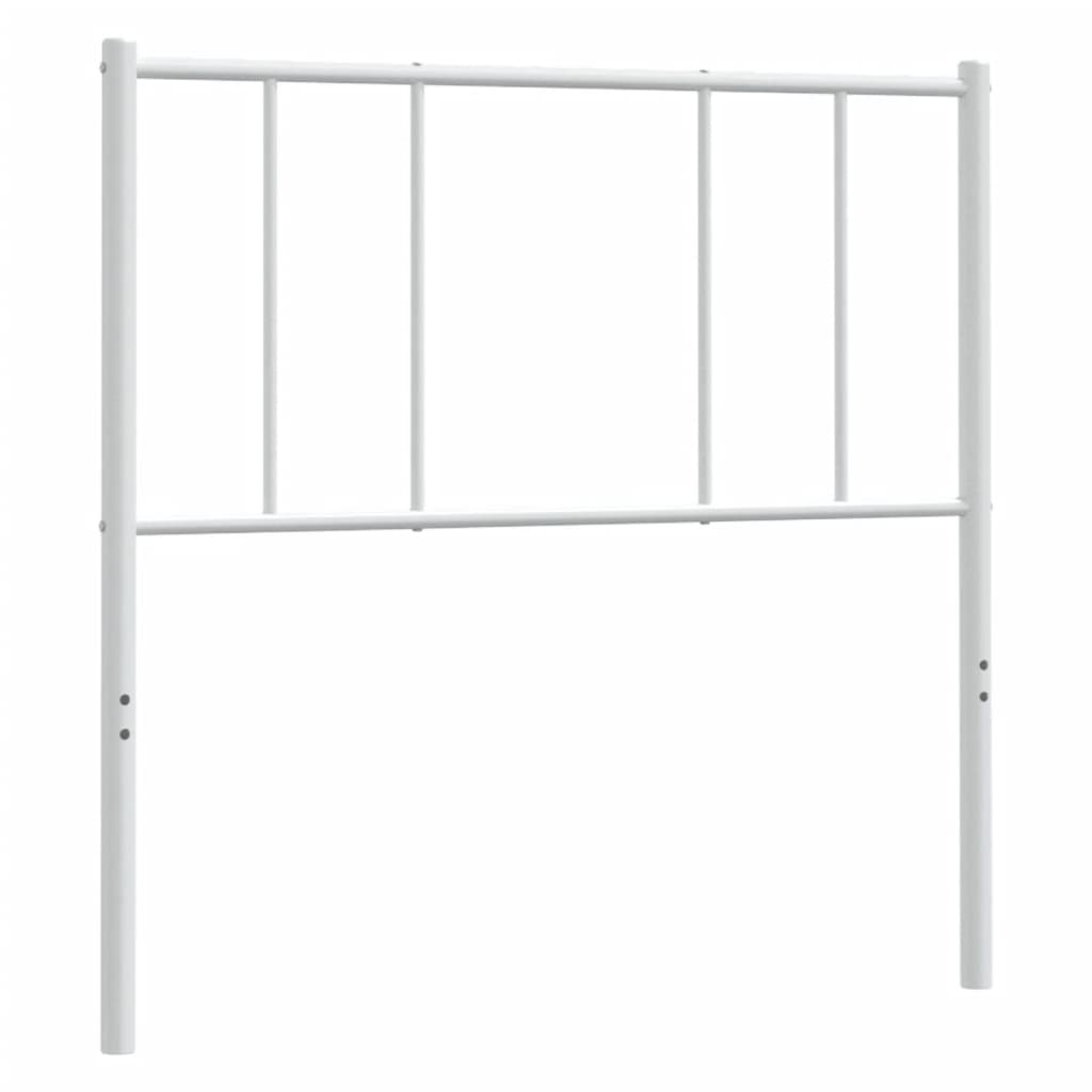 Metal Headboard White 90 cm