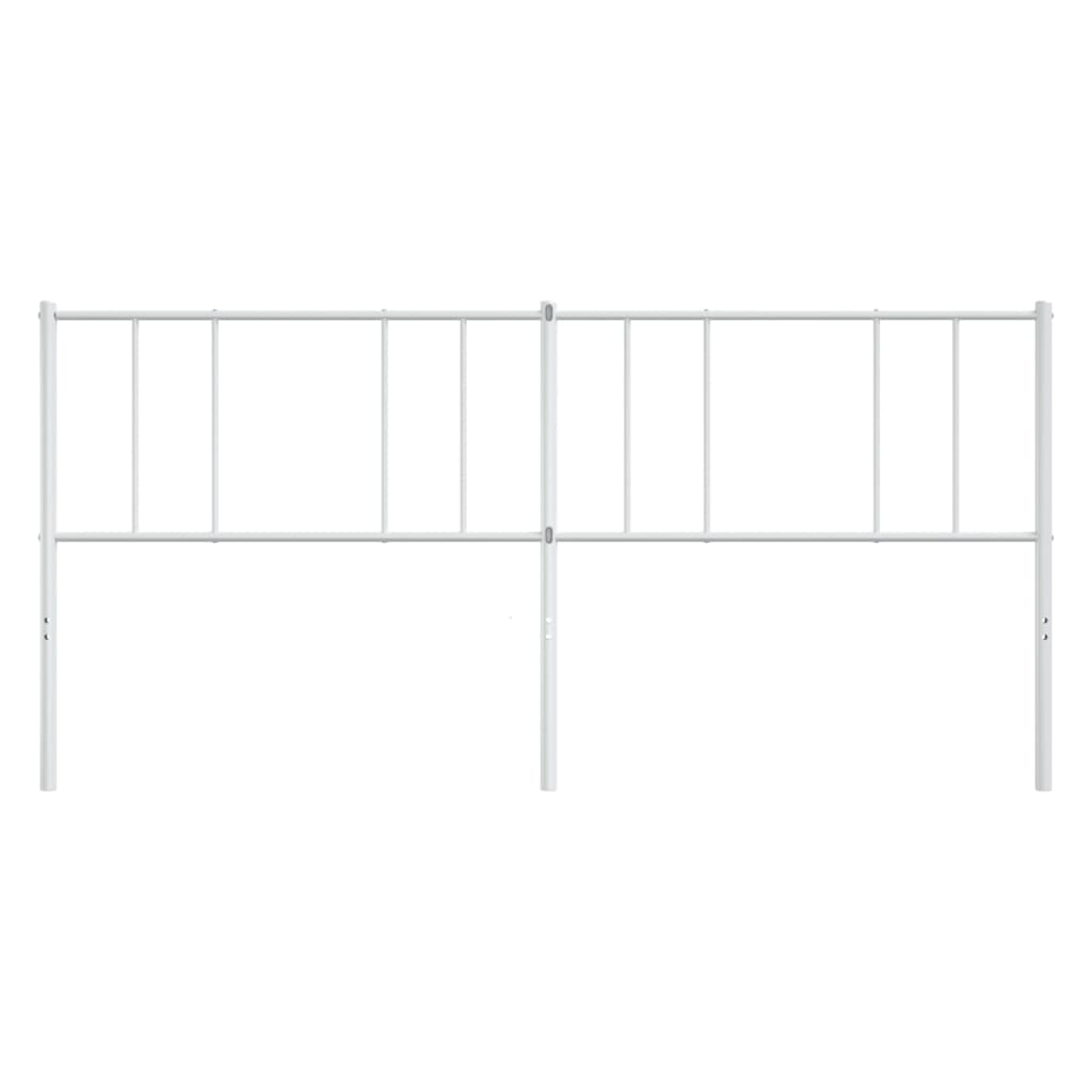 Metal Headboard White 183 cm King