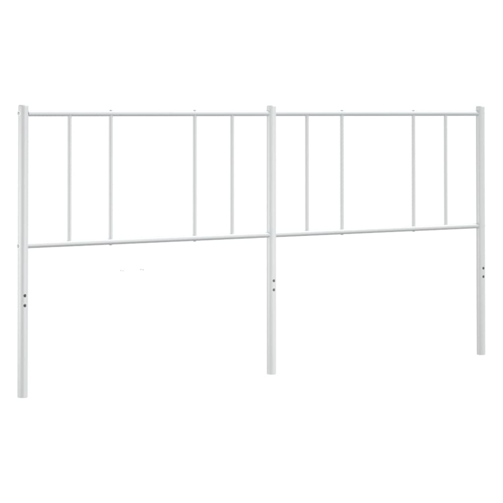 Metal Headboard White 183 cm King