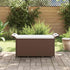 Garden Bench with Cushion Brown 116x46x57 cm Poly Rattan