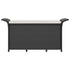 Garden Bench with Cushion Black 116x46x57 cm Poly Rattan