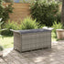 Garden Bench with Cushion Grey 116x46x57 cm Poly Rattan