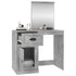 Dressing Table with Mirror Concrete Grey 90x50x132.5 cm Engineered Wood