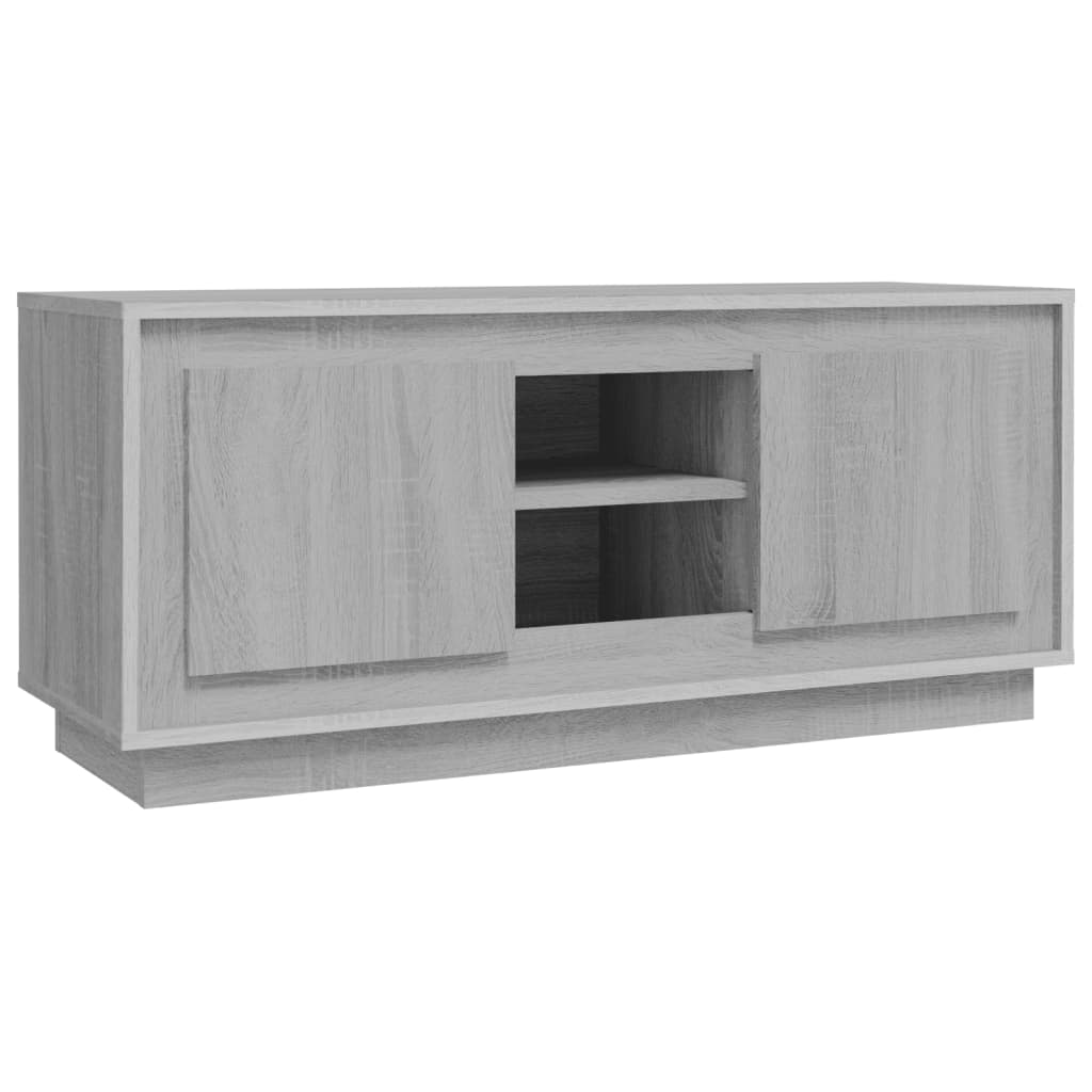 TV Cabinet Grey Sonoma 102x35x45 cm Engineered Wood