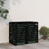 Double Wheelie Bin Storage Black Solid Wood Pine