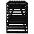 Double Wheelie Bin Storage Black Solid Wood Pine