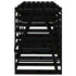 Triple Wheelie Bin Storage Black Solid Wood Pine